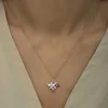 Gümüş Rose Mix Taşlı Umut Çiçeği Kolye