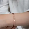 Gümüş Rose Pullu Zincir Kadın Bileklik