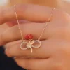 Gümüş Rose Sonsuz Gül Bayan Kolye