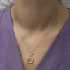 Gümüş Rose Sonsuz Kalpli Anne Çocuk Kolyesi