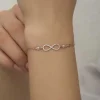 Gümüş Rose Sonsuzluk Kadın Bileklik