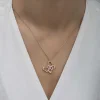 Gümüş Rose Sonsuzluk Kelebek Kadın Kolye