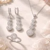 Gümüş Sıralı Dört Taş Bayan Set