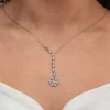 Gümüş Sıralı Zirkon Taşlı Kar Tanesi Kadın Kolye