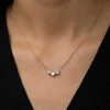 ​Gümüş Üç Kalp Kolye