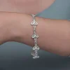 Gümüş Üç Yaprak Telkari Kadın Bileklik