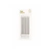 Gümüş Uzun Pasta Mum Seti 15cm 6 Parça