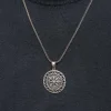Gümüş Vegvisir Viking Pusulası Erkek Kolye