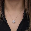 ​Gümüş Yıldız Baget Taşlı  Dönen Stres Kadın Kolye