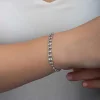 Gümüş Zirkon Taşlı Çift Sıra Kadın Bileklik