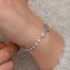 Gümüş Zirkon Taşlı Lotus Kadın Bileklik