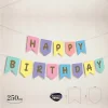 Happy Birthday Makaron Renkler Harf Afiş