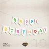 Happy Birthday Neon Beyaz Harf Afiş