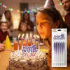 Happy Birthday Yazılı Pasta Mumu Seti 13cm 6 Parça