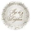 İyi ki Doğdun Elegant Beyaz Karton Tabak 23cm