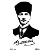 Kemal Atatürk Geçici Dövme Şablonu