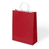 Kırmızı Büküm Saplı Kraft Çanta 15x20cm