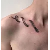 Köprücük Yılan Modeli  Tattoo Geçici Dövme Şablonları Kına Kalıpları
