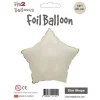Krem Yıldız Folyo Balon 18