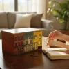 Küba Evi Desenli El Yapımı Puro Kutusu Humidor 80s