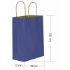 Lacivert Büküm Saplı Kraft Çanta 45x50cm