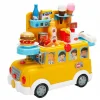 Little Chef 2in1 Sesli ve Işıklı Okul Otobüsü Dükkanı Oyun Seti 34 Parça