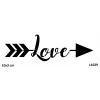 Love Aşk Oku Geçici Dövme Şablonu