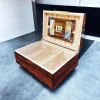Lubinski İtaly Bombeli Humidor Puro Kutusu Maun 100s