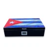 Lubinski İtaly Cuban Flag Humidor Puro Kutusu Siyah 80s
