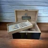 Lubinski İtaly Humidor Puro Kutusu Karbon Desen 120s