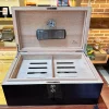 Lubinski İtaly Humidor Puro Kutusu Karbon Desen 120s
