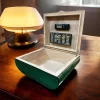 Lubinski İtaly Oval Humidor Puro Kutusu Lizard Yeşil 60s