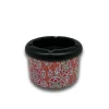 Mandala Desen Metal Mini Sigara Küllüğü Kırmızı 8cm