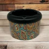 Mandala Desen Metal Mini Sigara Küllüğü Turkuaz 8cm