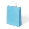 Mavi Büküm Saplı Kraft Çanta 31x41cm