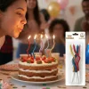 Mirror Metalik Karışık Renk Spiral Pasta Mumu
