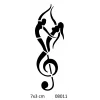 Müzik Ve Dans Geçici Dövme Şablonu