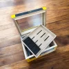 Myon Camlı Sedir Humidor Puro Kutusu Lake Sarı 60s