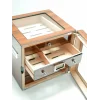 Parmida Kahverengi Humidor 3 Katlı Puro Saklama Kutusu PHUM0249 - Parmida