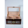 Parmida Parlak Ahşap Raflı Sedir Ağacı Nemlendirici Humidor PHUM0143 - Parmida