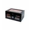 Parmida Parlak Siyah Raflı Sedir Ağacı Nemlendirici Humidor PHUM0227 - Parmida