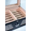 Parmida Parlak Siyah Raflı Sedir Ağacı Nemlendirici Humidor PHUM0227 - Parmida