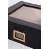 Parmida Siyah Camlı İspanyol Sedir Ağacı Nemlendirici Humidor PHUM0122 - Parmida