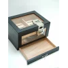 Parmida Siyah Humidor Puro Saklama Kutusu Çift Nem Ölçer PHUM0270 - Parmida