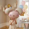 Pembe Fare Şekilli Folyo Balon