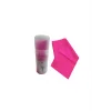 Pilates Bandı Orta Sert 140 x 15 cm Egzersiz Direnç Lastiği Pembe