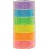 Pin Kristal Şeffaf Bant Renkli Makaralı 19 mm. x 33 mt. 6lı Paket