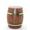 Pirinç Ahşap Fıçı Kumbara 18 Cm WB536