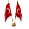 Pirinç Çiftli Masa Bayrağı