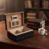 Quasar Design Humidor Puro Kutusu Mat Siyah 80s